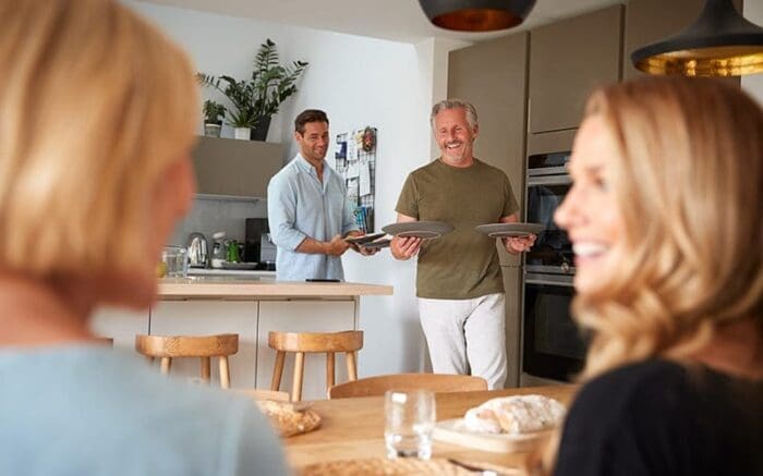 family having meal